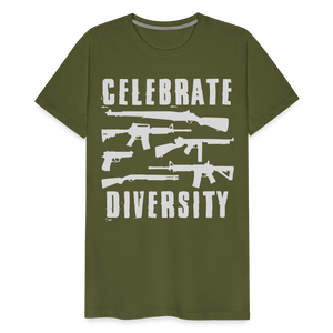 Celebrate Diversity Men's Premium T-Shirt - olive green