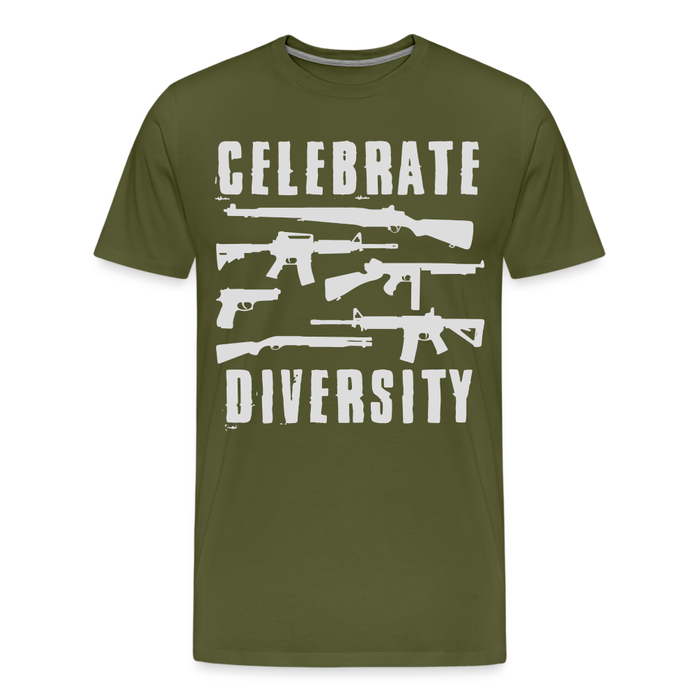 Celebrate Diversity Men's Premium T-Shirt - olive green