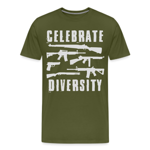 Celebrate Diversity Men's Premium T-Shirt - olive green