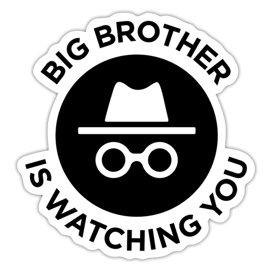 Big Brother is Watching You Sticker - white matte