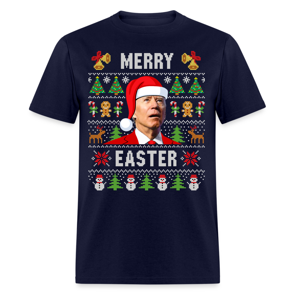 Funny Joe Biden Christmas Classic Men's T-Shirt - navy