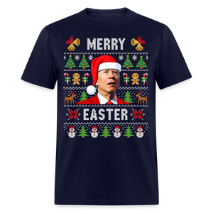 Funny Joe Biden Christmas Classic Men's T-Shirt - navy