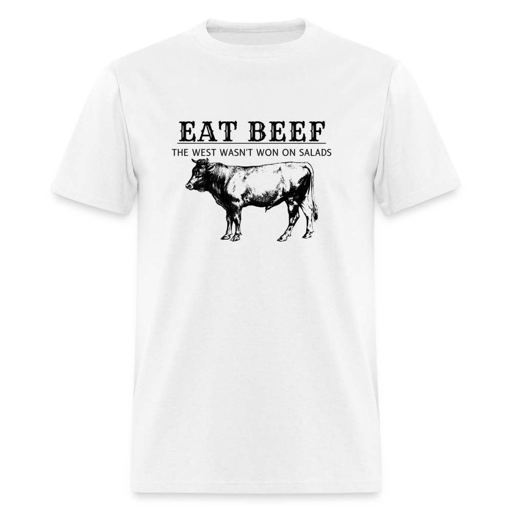 Eat Beef The West Wasn't Won on Salads Classic Men's T-Shirt - white