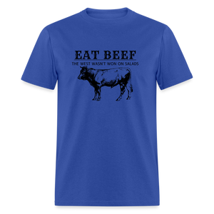 Eat Beef The West Wasn't Won on Salads Classic Men's T-Shirt - royal blue