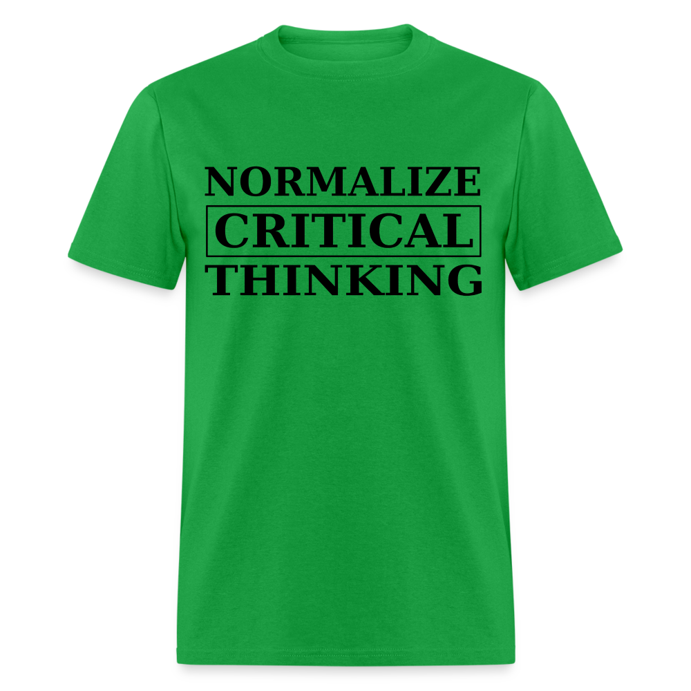 Normalize Critical Thinking Classic Men's T-Shirt - bright green