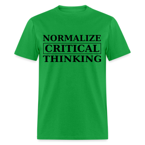 Normalize Critical Thinking Classic Men's T-Shirt - bright green