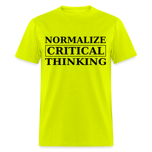 Normalize Critical Thinking Classic Men's T-Shirt - safety green