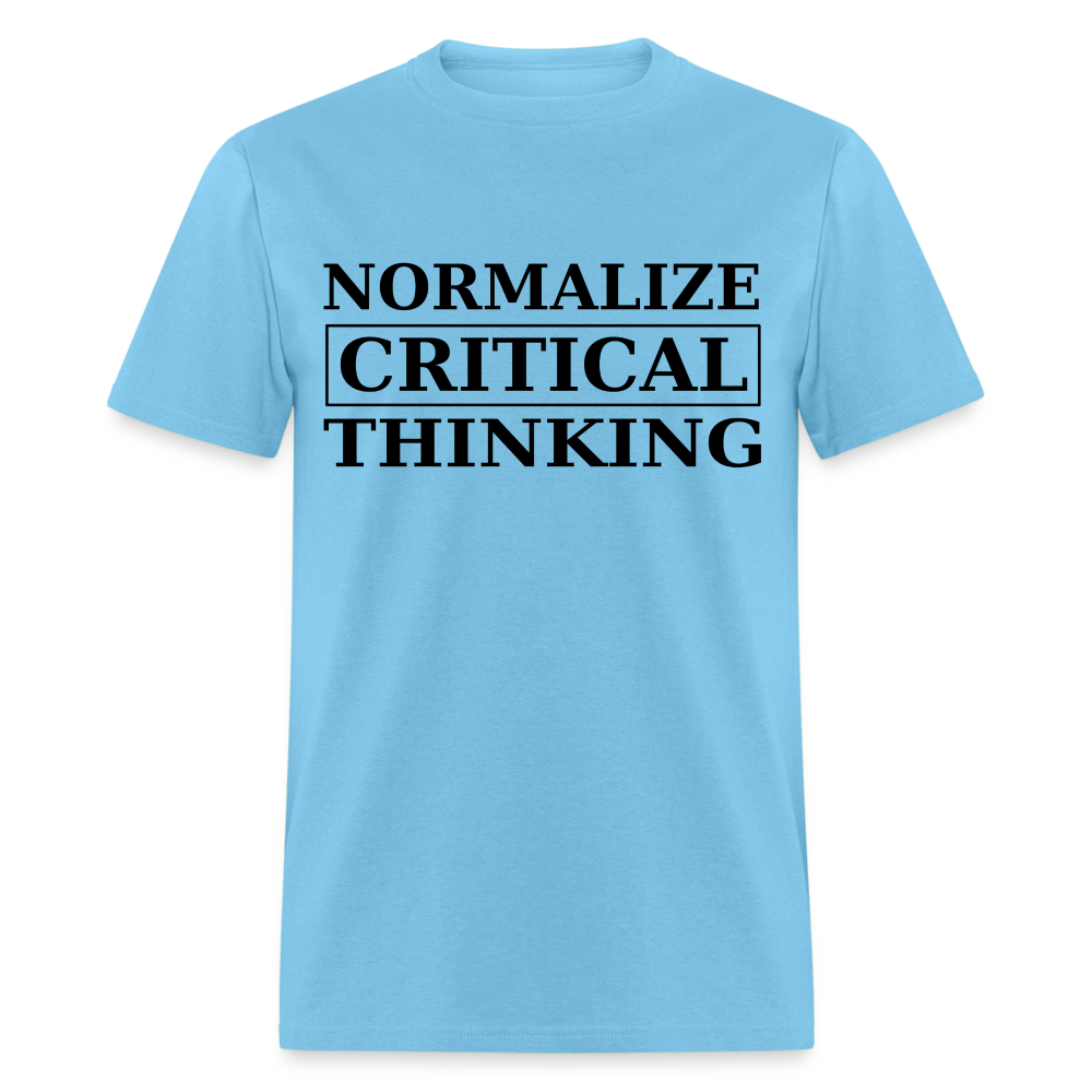 Normalize Critical Thinking Classic Men's T-Shirt - aquatic blue