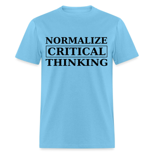 Normalize Critical Thinking Classic Men's T-Shirt - aquatic blue